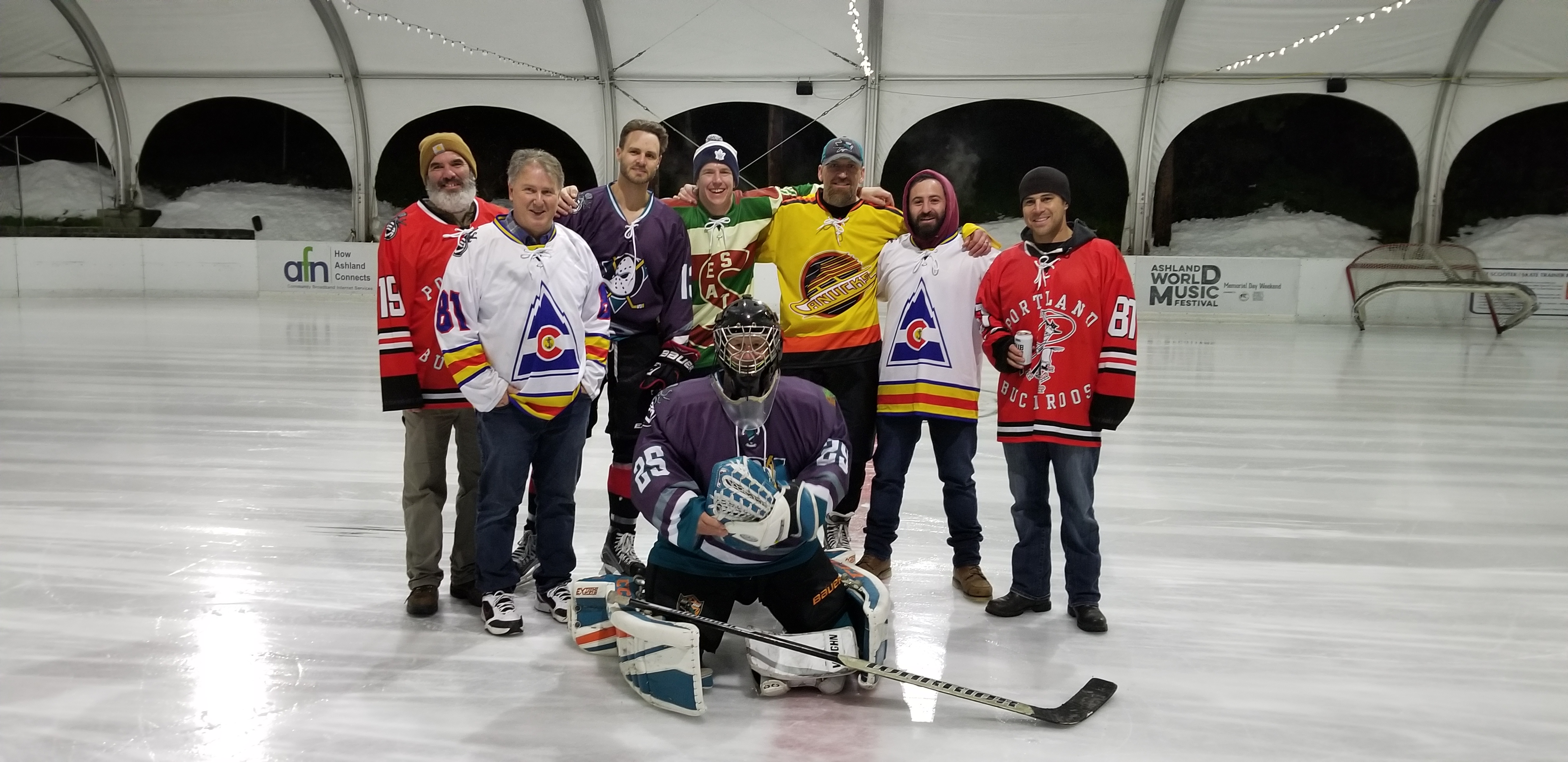 Humboldt Hockey Players at Ashland 3 on 3